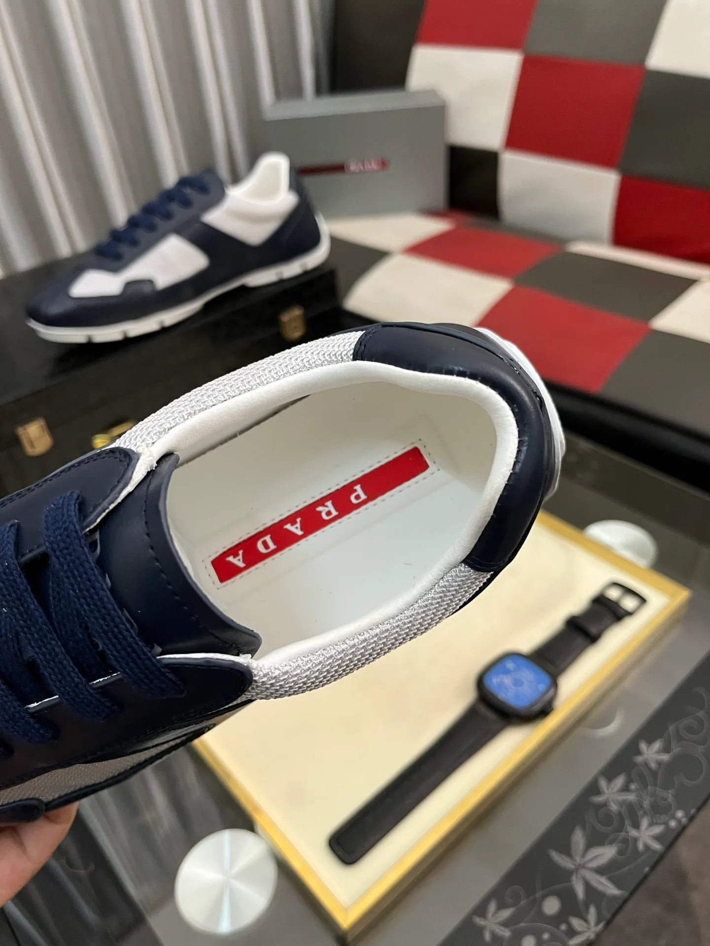 Men's men's shoes 💰458⌚️⌚️prada: new spring and summer casual shoes, sports sneakers, fabric: imported cowhide, lining: original lining, sole: original sole, size: 38-444️⃣colors available